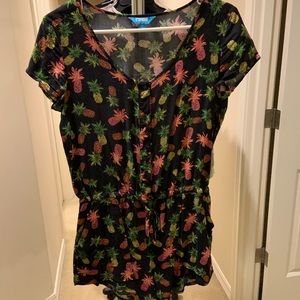 Pineapple print romper